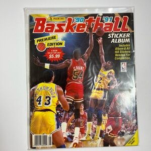 Panini Basketball Sticker Album 1990-91 - Red, Yellow, Black